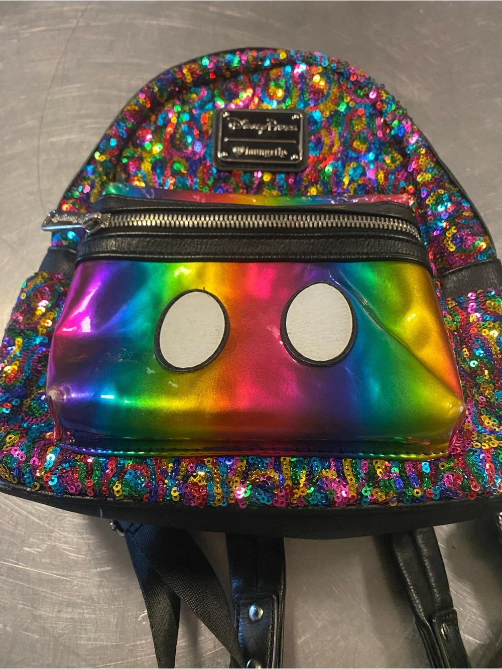 Disney Rainbow Sequin Mickey Ear Mini Backpack